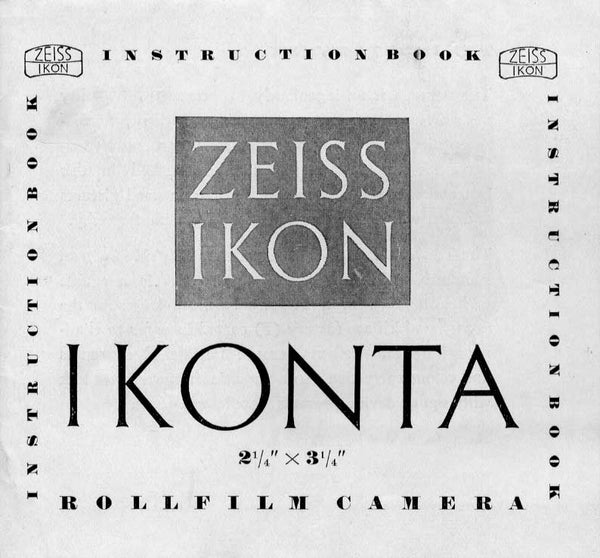 Instructions fur using the Ikonta 523-2, PDF DOWNLOAD! - Zeiss-Ikon- Petrakla Classic Cameras