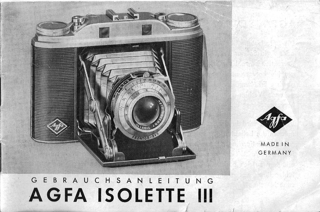 Agfa Isolette III, Gebrauchsanleitung. PDF Download! - Agfa- Petrakla Classic Cameras