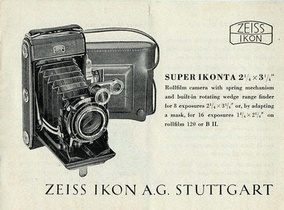 14 SUPERB Zeiss Ikon (Super) Ikonta manuals, PDFs DOWNLOAD! - Zeiss-Ikon- Petrakla Classic Cameras
