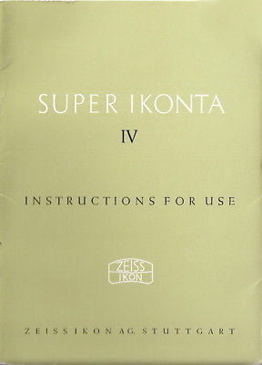 14 SUPERB Zeiss Ikon (Super) Ikonta manuals, PDFs DOWNLOAD! - Zeiss-Ikon- Petrakla Classic Cameras