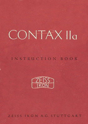 9 SUPERB Zeiss Ikon Contax I II III IIa IIIa manuals and much more, PDFs DOWNLOAD! - Zeiss-Ikon- Petrakla Classic Cameras