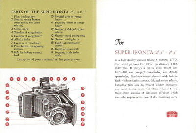 14 SUPERB Zeiss Ikon (Super) Ikonta manuals, PDFs DOWNLOAD! - Zeiss-Ikon- Petrakla Classic Cameras
