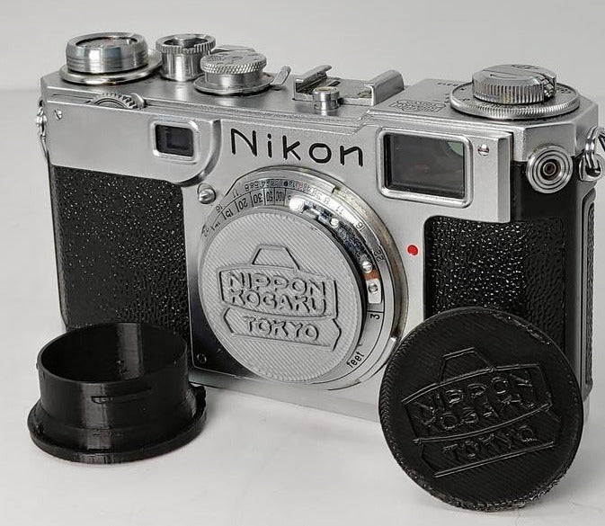 Custom Petrakla Nikon Nippon Kogaku body cap, one grey or black, Free shipping! - Petrakla Classic Cameras- Petrakla Classic Cameras