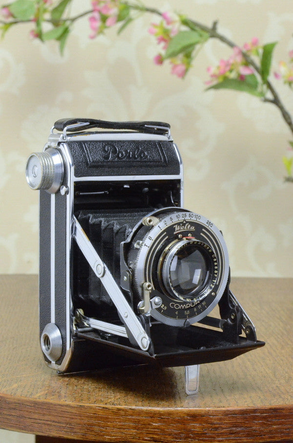 SUPERB 1935 6x4.5 Welta Perle, Freshly Serviced! - Welta- Petrakla Classic Cameras