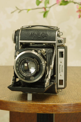 1939 PLAUBEL ROLL-OP! 6x4.5 COUPLED RANGEFINDER CAMERA. CLA’d, Freshly Serviced! - Plaubel- Petrakla Classic Cameras
