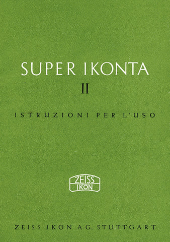 Super Ikonta II Istruzioni per L'uso (Stuttgart). PDF DOWNLOAD! - Zeiss-Ikon- Petrakla Classic Cameras