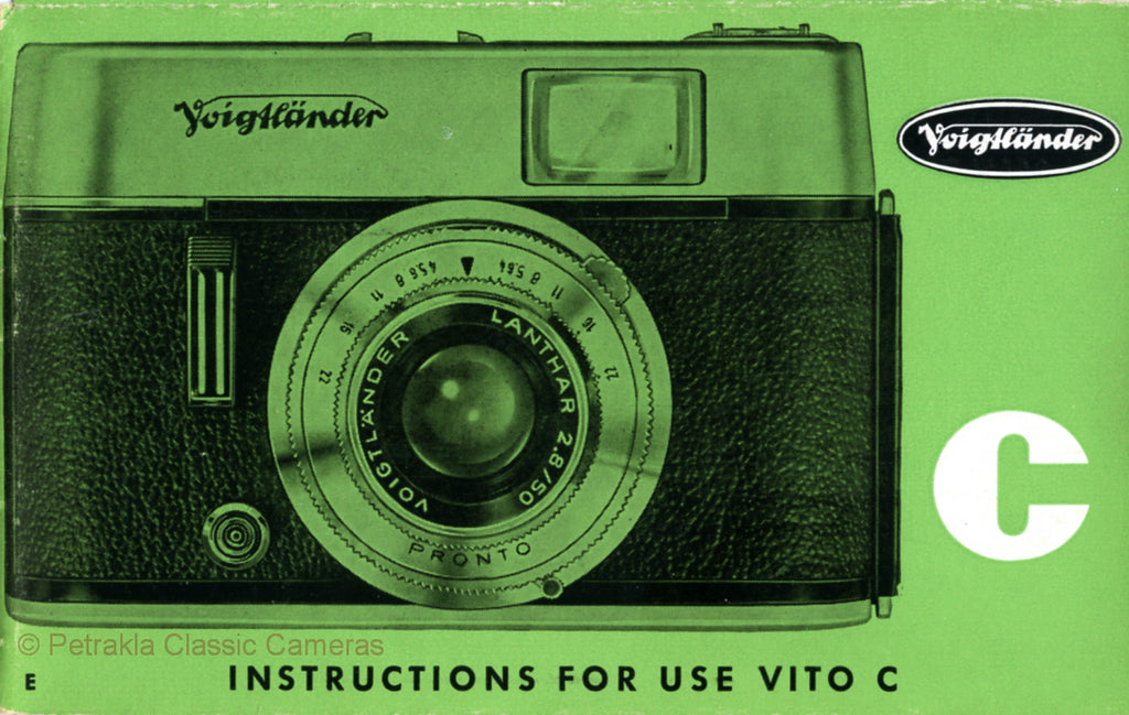 Voigtlander Vito C, Instructions for use. PDF DOWNLOAD! - Voigtlander- Petrakla Classic Cameras