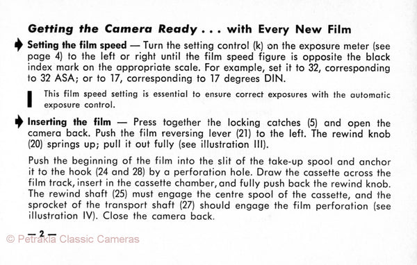 Voigtlander Vito CD, Instructions for use. PDF DOWNLOAD! - Voigtlander- Petrakla Classic Cameras