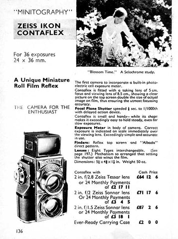 Zeiss-Ikon Contaflex Ad II (JPG). - Zeiss-Ikon- Petrakla Classic Cameras