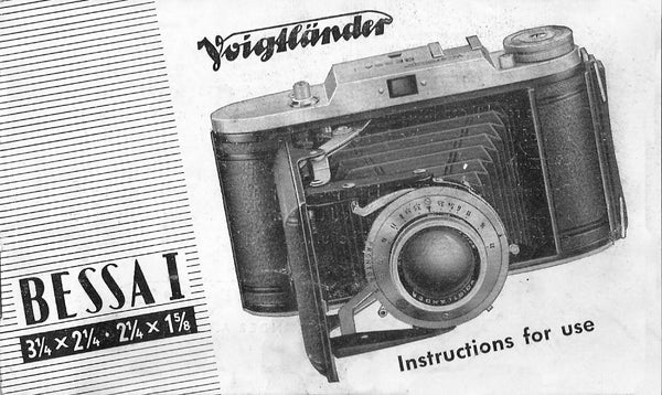Voigtlander Bessa I Instruction book. PDF DOWNLOAD! - Voigtlander- Petrakla Classic Cameras