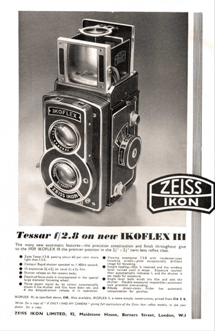 Zeiss-Ikon Ikoflex Ad IV (JPG) - Zeiss-Ikon- Petrakla Classic Cameras