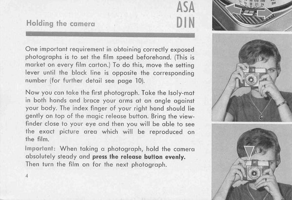 Agfa Isoly-Mat, Manual. - Agfa- Petrakla Classic Cameras