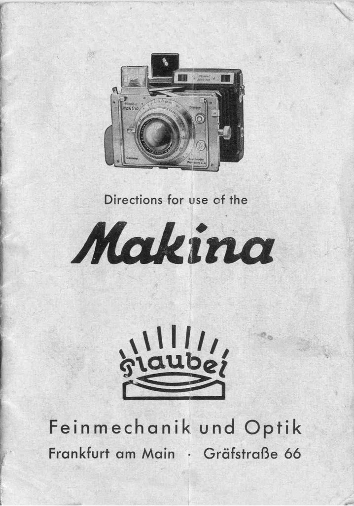 Plaubel Makina, Directions for use, PDF DOWNLOAD! - Plaubel- Petrakla Classic Cameras
