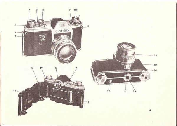 Instructions for using the Contax S & D, English, PDF DOWNLOAD! - Zeiss-Ikon- Petrakla Classic Cameras