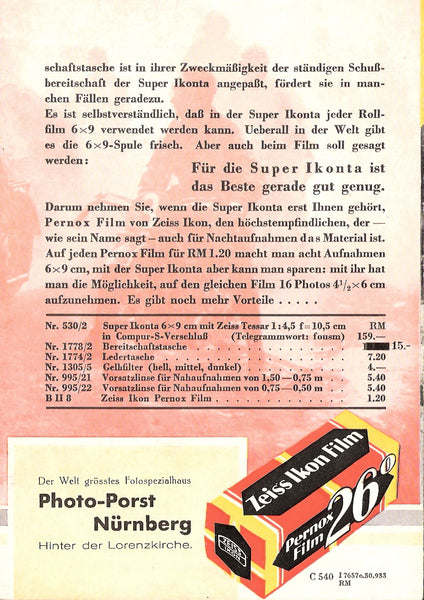 Super Ikonta Brochure (PDF) - Zeiss-Ikon- Petrakla Classic Cameras