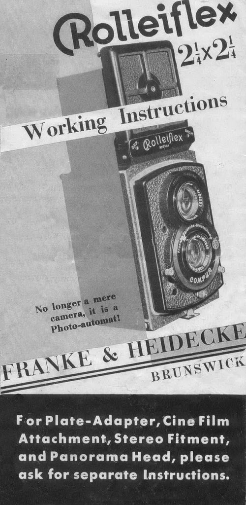 Rolleiflex Old Standard working instructions (PDF) - Frank & Heidecke- Petrakla Classic Cameras