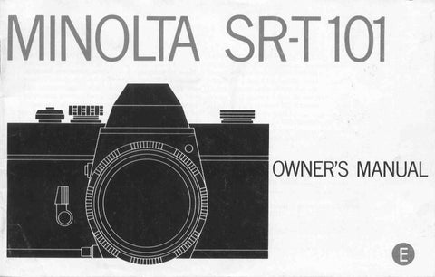 Minolta SR-T 101, owners manual - Minolta- Petrakla Classic Cameras