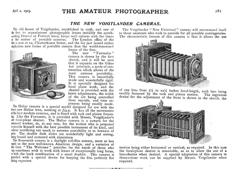 The New Voigtlander cameras (GIF) - Voigtlander- Petrakla Classic Cameras