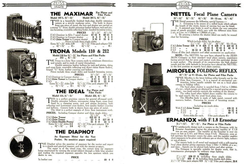 Zeiss-Ikon Ad: Maximar, Nettel...(JPG) - Zeiss-Ikon- Petrakla Classic Cameras